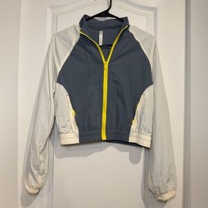 Fabletics Two-Tone Jacket with Yellow Accents